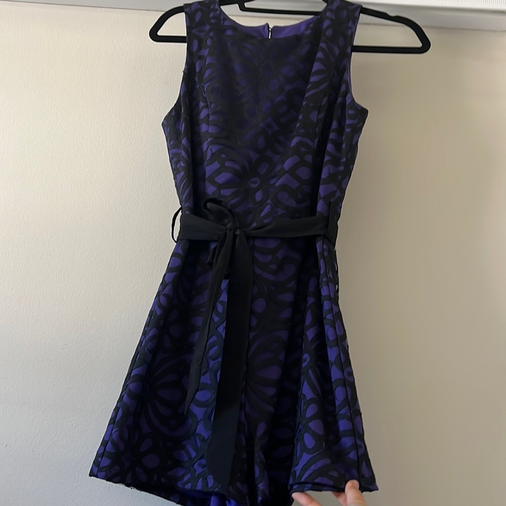 Purple with black flowers Dress/shorts